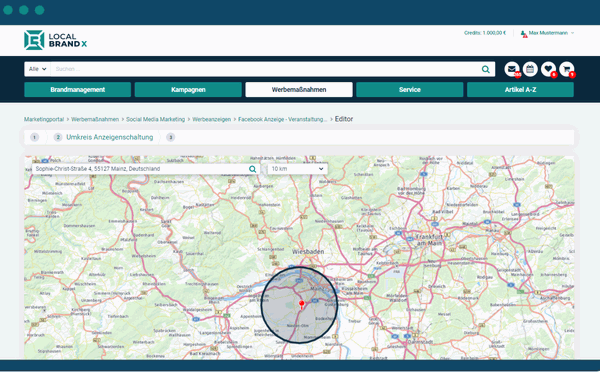 Local-Marketing-Plattform von Local Brand X
