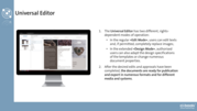 Editing of templates and documents with the »Universal Editor« from ci-book™