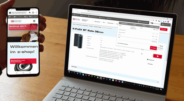 Webshop und Kundenportal von ISO-CENTER