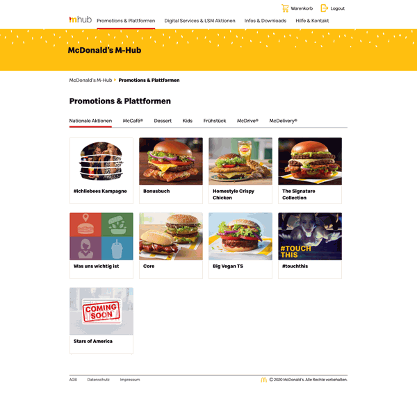 Das Marketingportal M-Hub von McDonald's