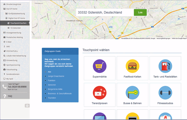 Der neue Digital-out-of-Home-Kanal in der Marketingplattform loop.