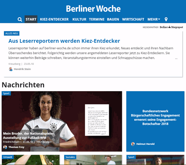 Das Portal berliner-woche.de nutzt gogol medien