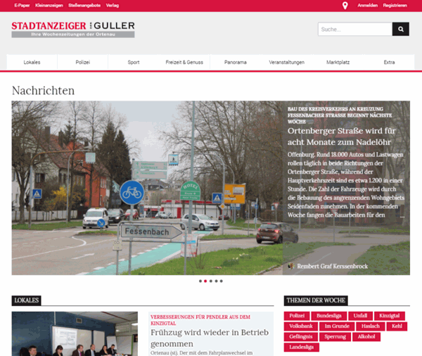 Die Stadtanzeiger Verlags-GmbH & Co. KG aus Offenburg setzt auf das Print-Produktions-System und die Portallösung von Gogol Publishing.