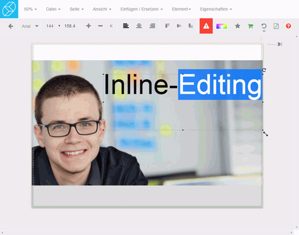 Inline-Editing im H5E-Editor von Konmedia