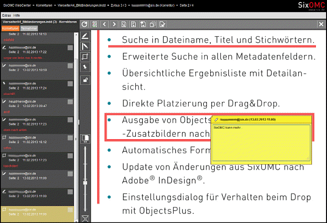 SixOMC Korrekturworkflow