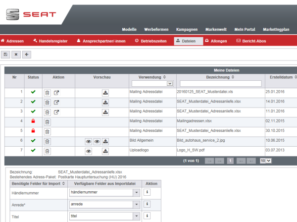 Matching-Tool von socoto für Mailings