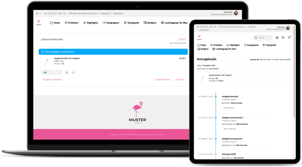 Workflow mit automatisierten Genehmigungsstrukturen im Wunderhub Marketingportal