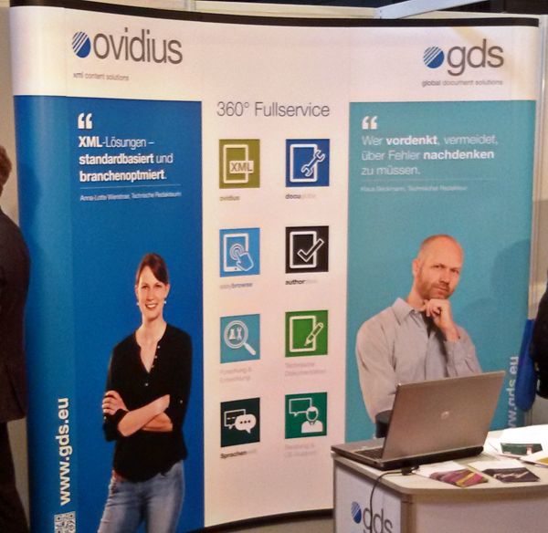 gds und Ovidius auf der tekom-Frühjahstagung 2017. Bild: Melaschuk-Medien